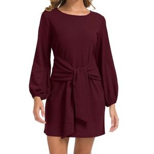 Elegant Burgundy Dress